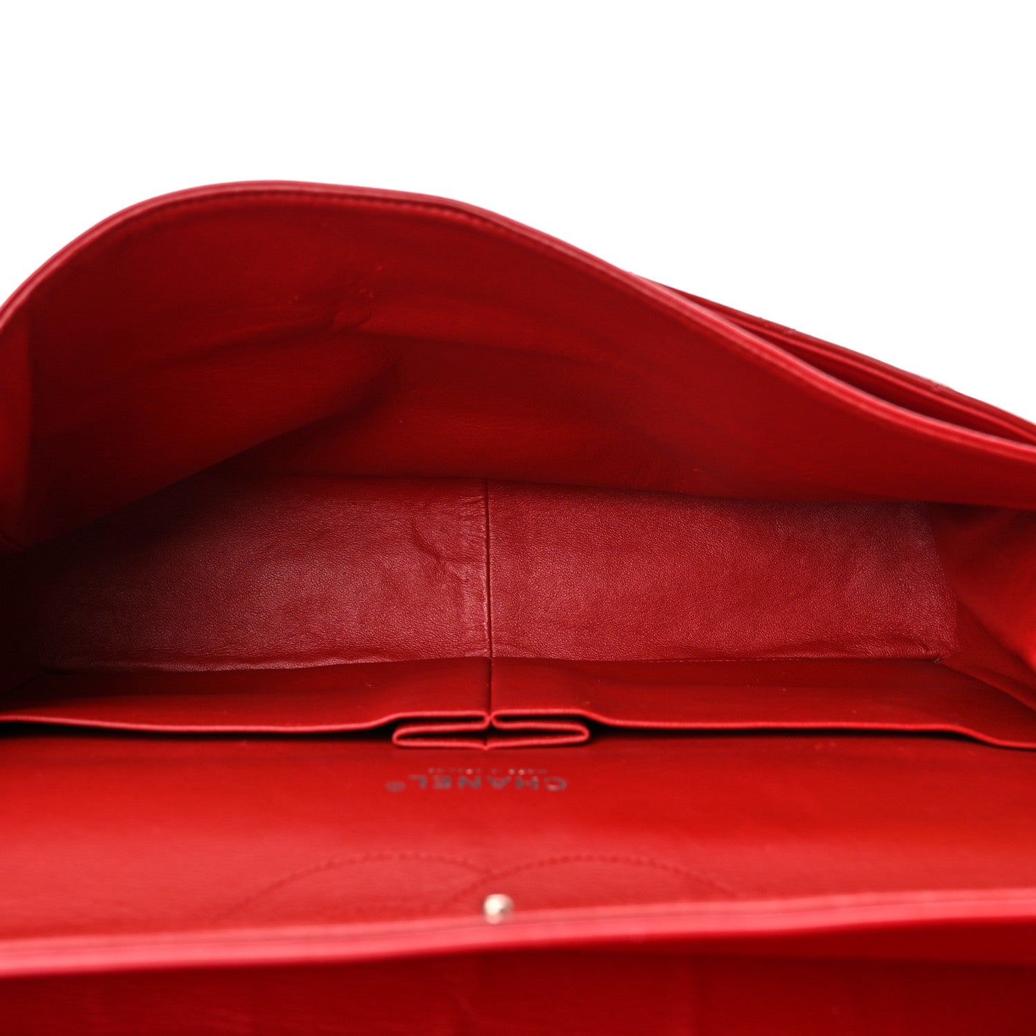 Chanel Patent Quilted Maxi Double Flap Red 5 of 13