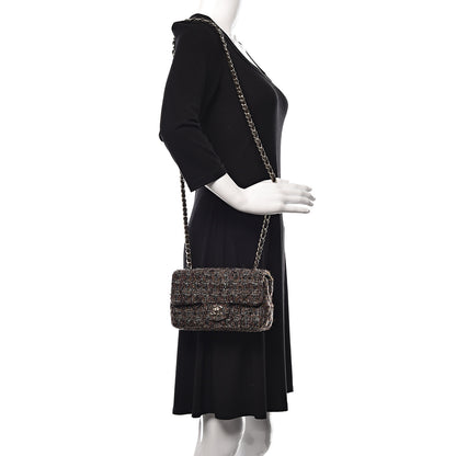 Chanel Tweed Quilted Mini Rectangular Flap Beige 2 of 9