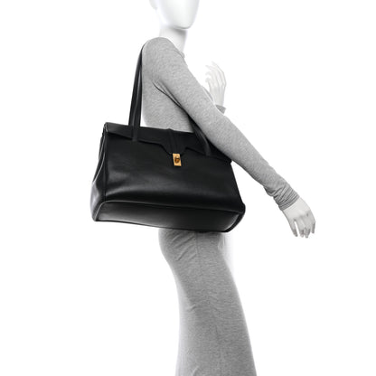 Celine Grained Calfskin Large Soft 16 Bag Black 2 of 13