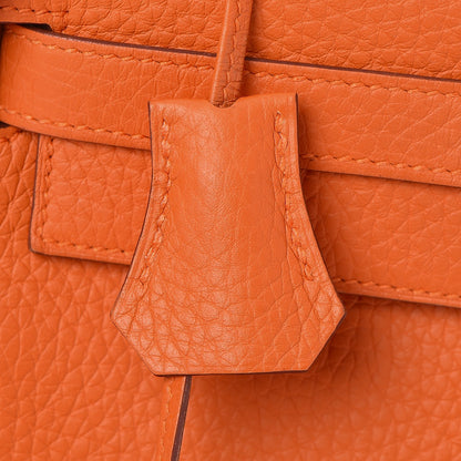 Hermes Taurillon Clemence Kelly Retourne 28 Orange 9 of 35