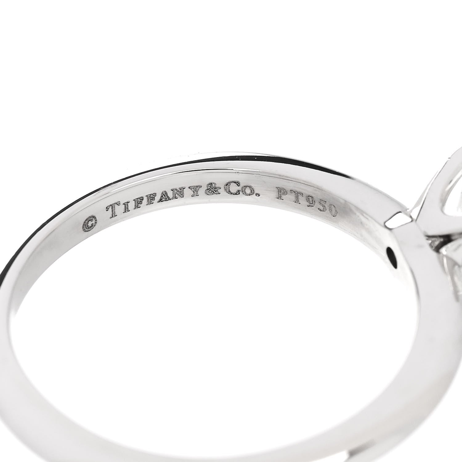 Tiffany Platinum Diamond .38ct Princess Cut Engagement Ring 52 6 5 of 6