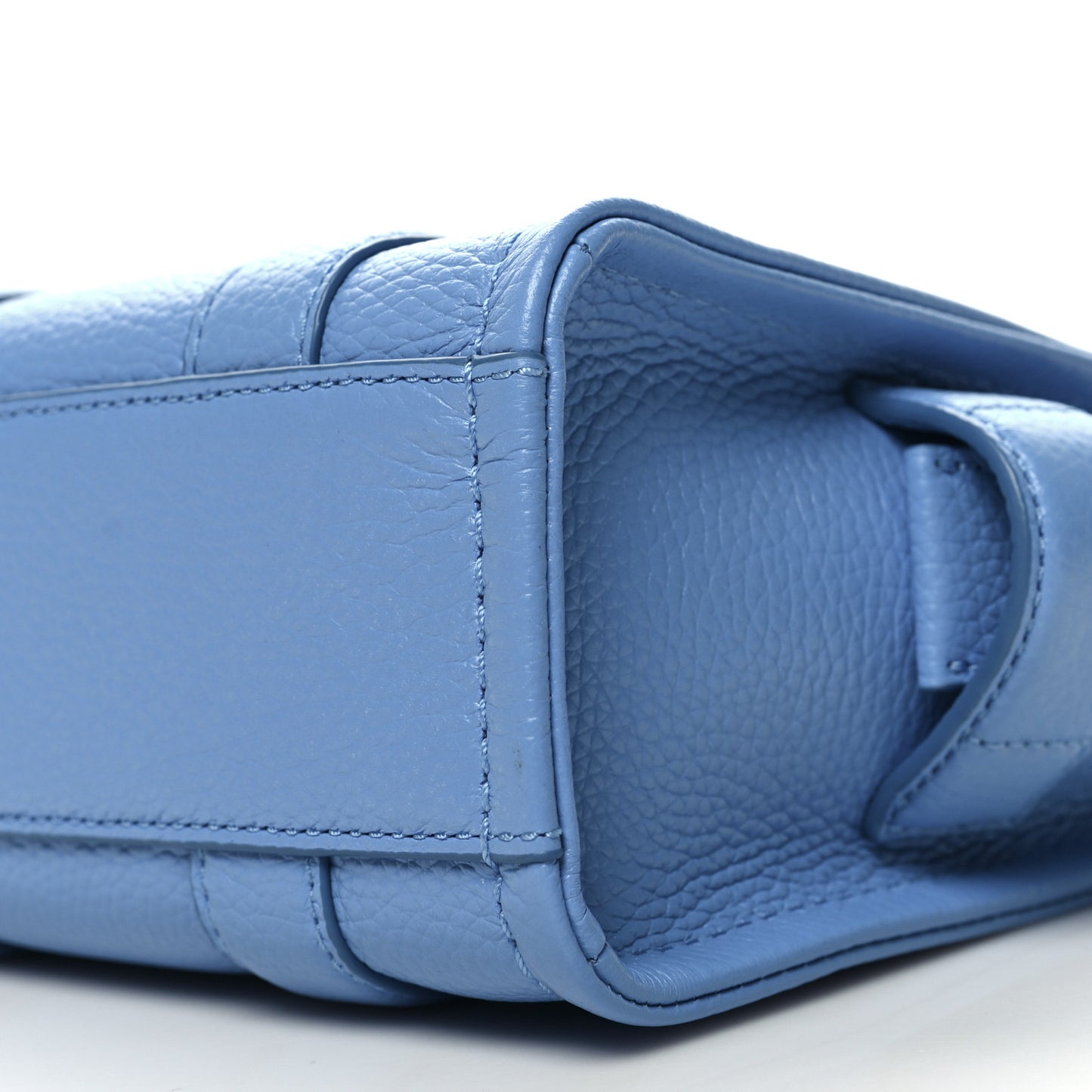 Grained Calfskin Mini The Tote Bag Spring Blue