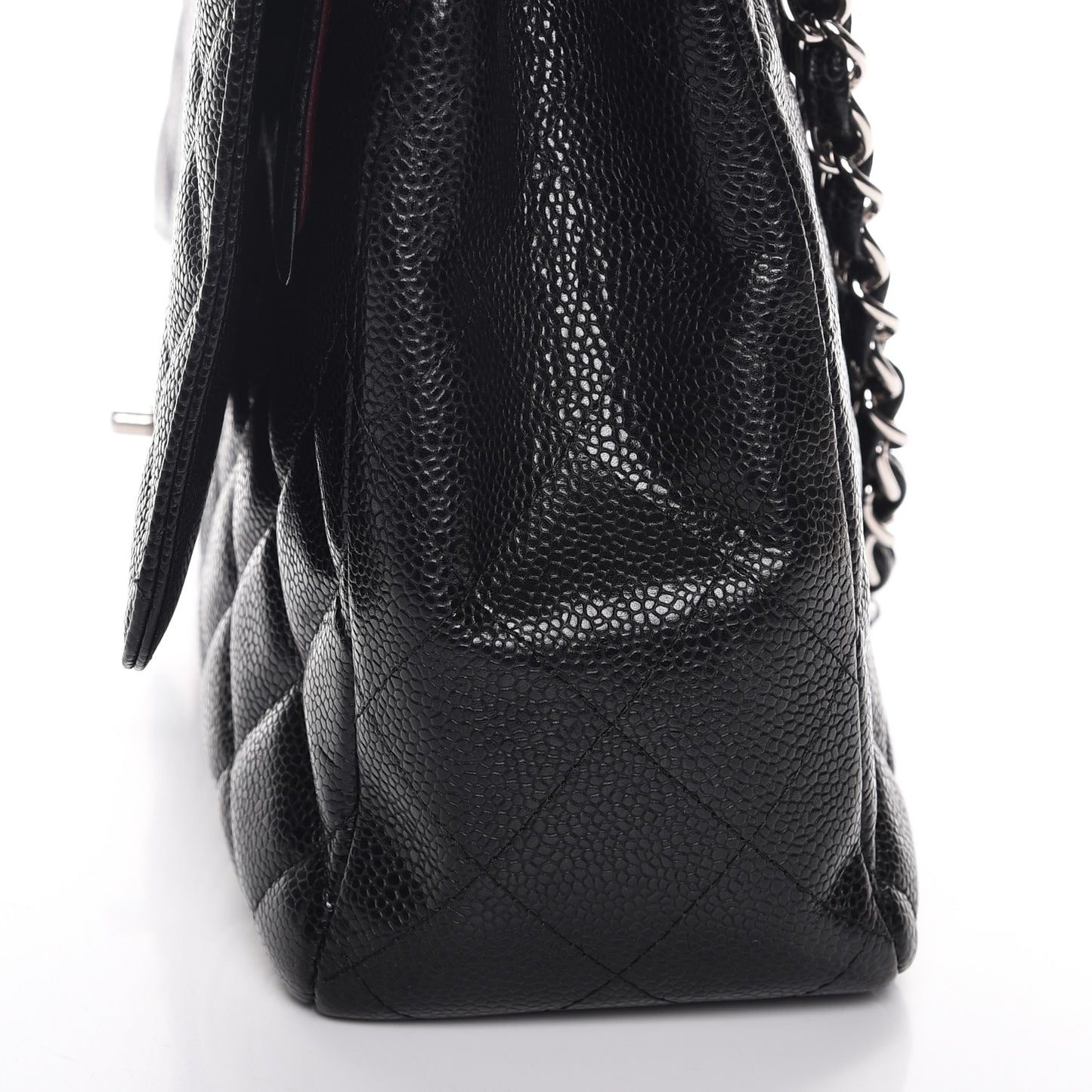 Caviar Quilted Maxi Double Flap Black
