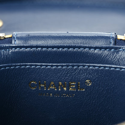 Chanel Lambskin Quilted Trendy Vanity Case Blue 6 of 9