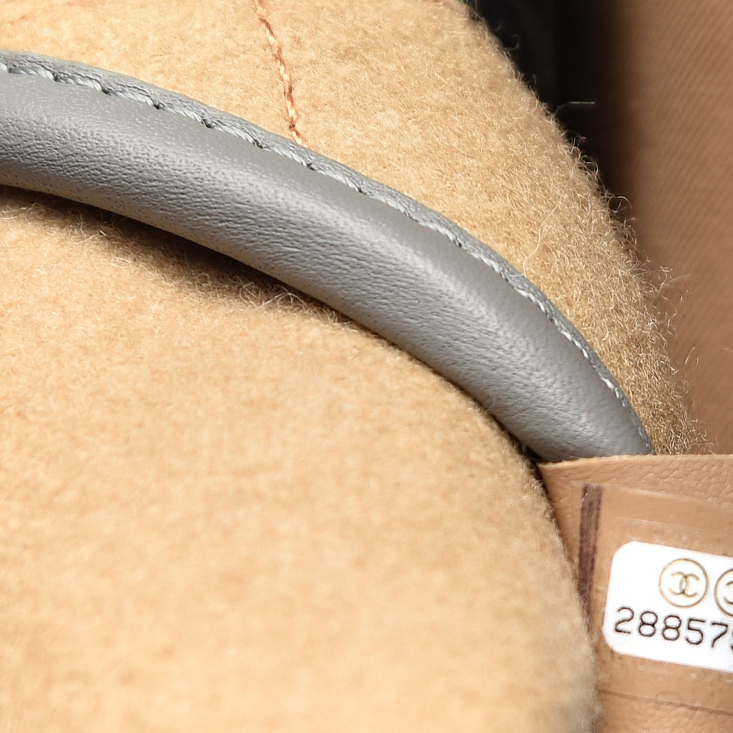 Wool Felt Large Deauville Tote Grey Beige