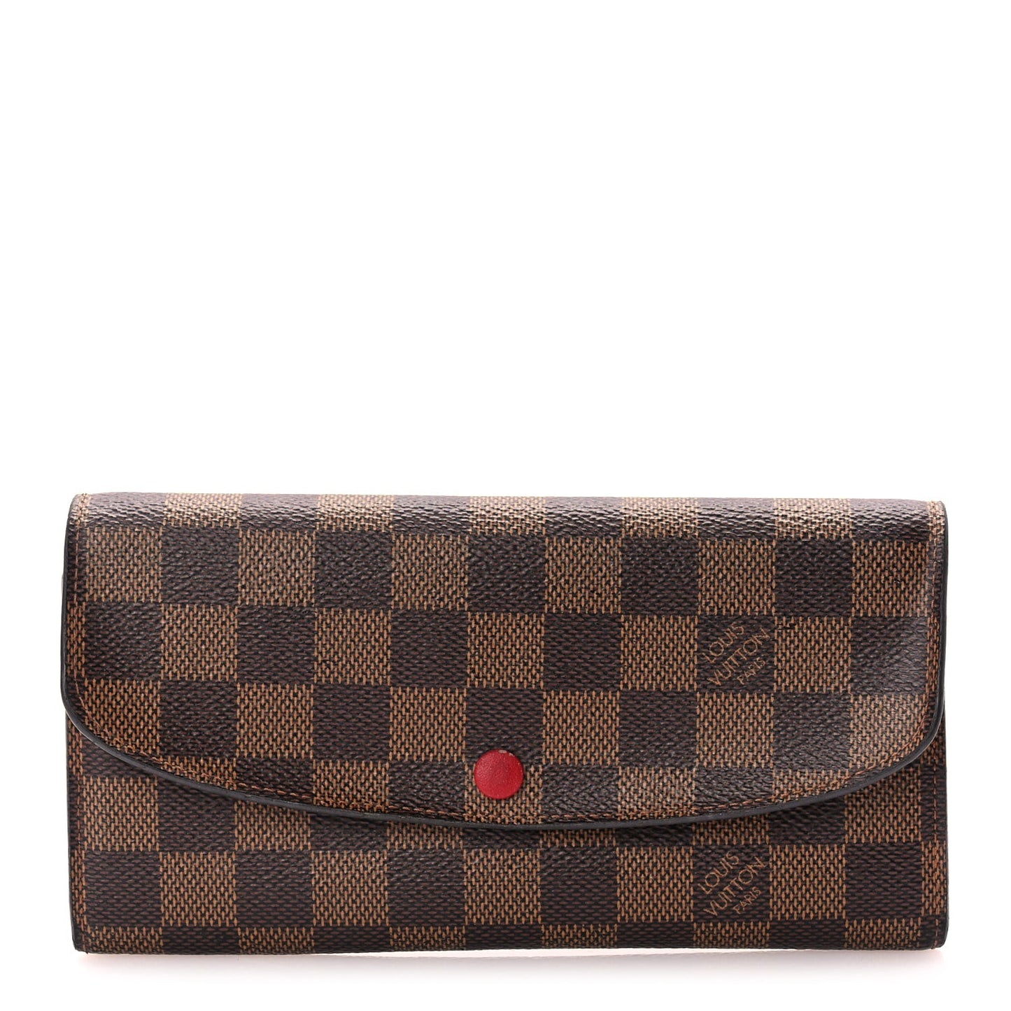 Damier Ebene Emilie Wallet Red