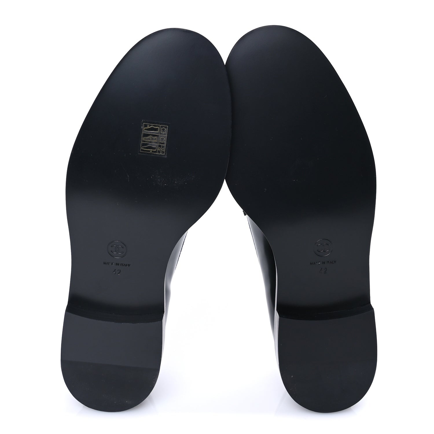 Chanel Shiny Calfskin CC Loafers 42  Black 6 of 7