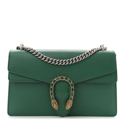 Gucci Pebbled Calfskin Small Dionysus Shoulder Bag Emerald 1 of 12
