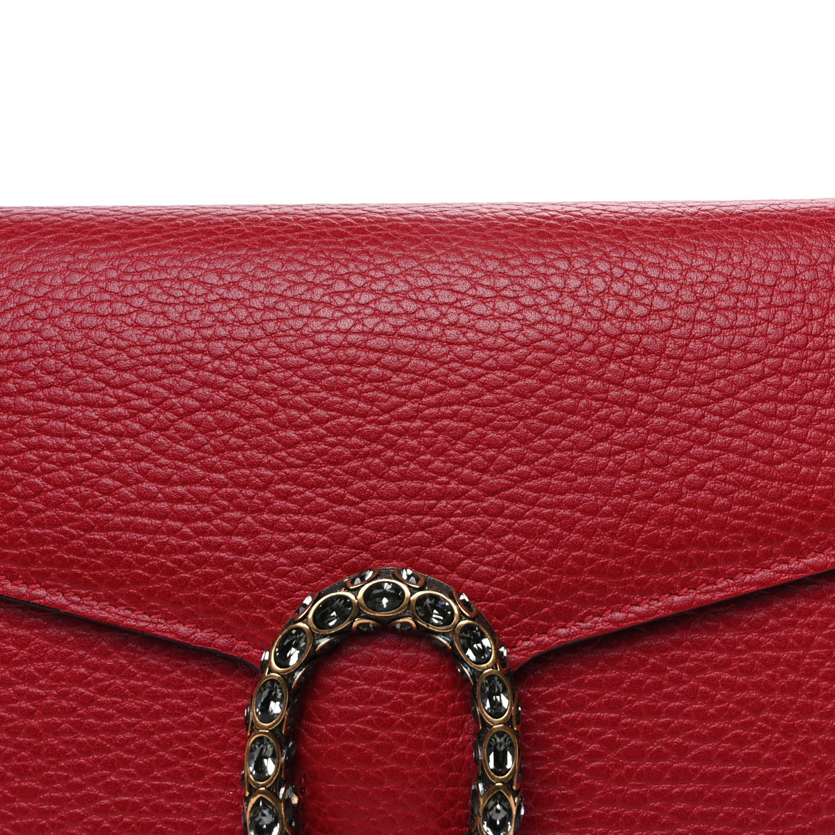 Calfskin Mini Dionysus Chain Wallet Hibiscus Red