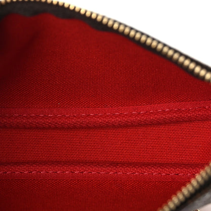 Louis Vuitton Damier Ebene 2019 Christmas Animation Mini Pochette Accessories Red 4 of 8