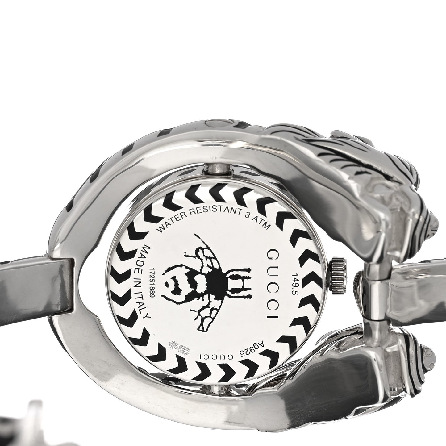 Sterling Silver Black Mother of Pearl 23mm Dionysus Quartz Watch