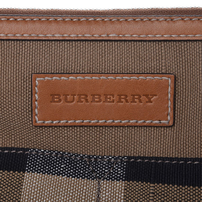Burberry Canvas Mega Check Medium Ashby Hobo Saddle Brown 8 of 9