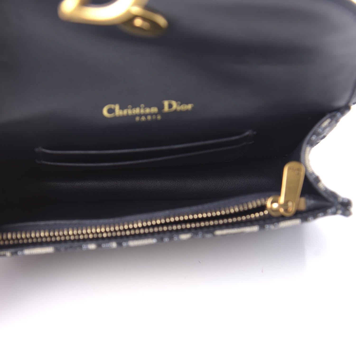 Christian Dior Oblique Saddle Belt Bag Blue 5 of 10