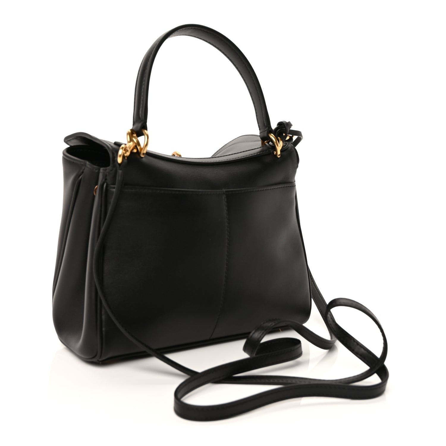 Balenciaga Natural Smooth Calfskin Small Rodeo Top Handle Handbag Black 2 of 8