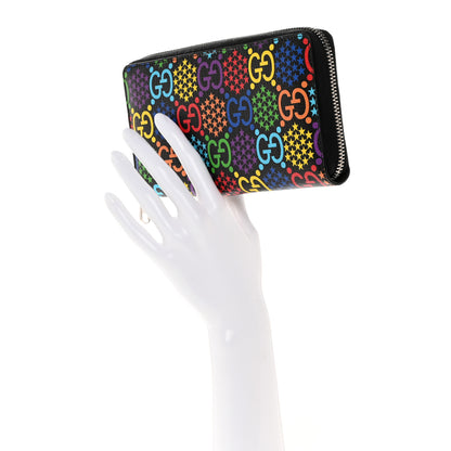 Gucci GG Supreme Monogram Psychedelic Zip Around Wallet Black Multicolor 2 of 8