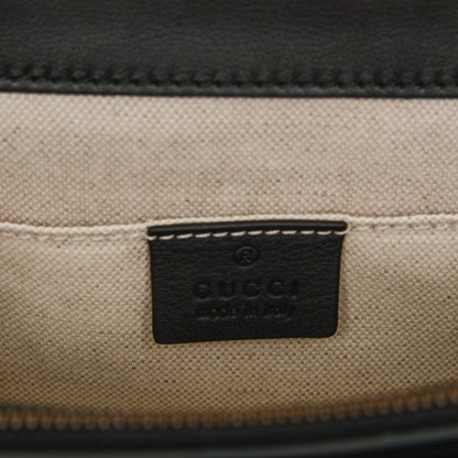 Gucci Moon Calfskin Web Medium Dionysus Bamboo Top Handle Bag Black 7 of 7