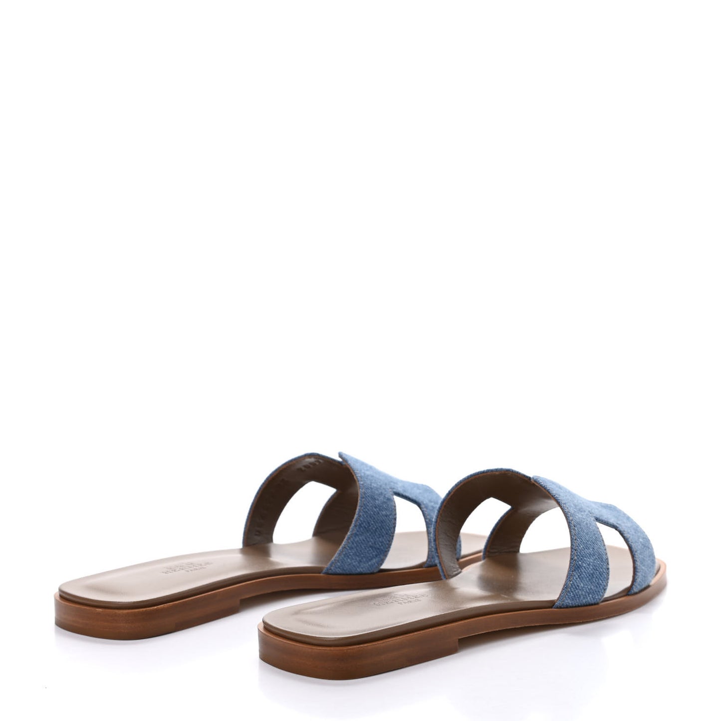 Denim Canvas Oran Sandals 37.5 Bleu Clair