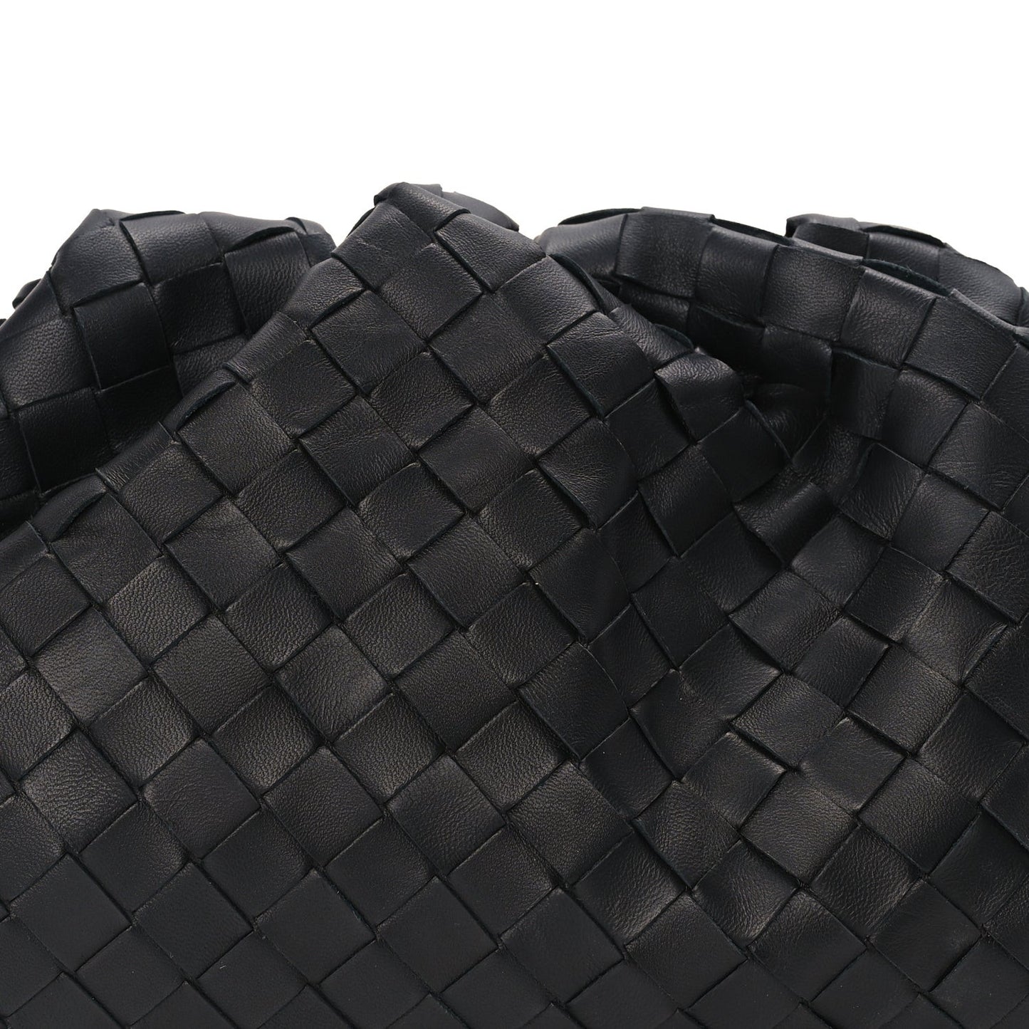 Nappa Maxi Intreccio The Pouch Oversized Clutch  Black