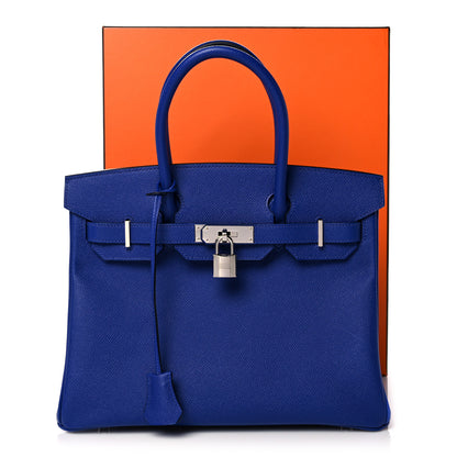 Hermes Epsom Birkin 30 Bleu Electrique 34 of 34