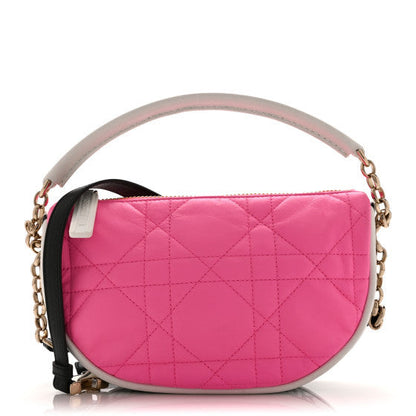 Christian Dior Lambskin Cannage Small Dior Vibe Hobo Bag Pink 2 of 2