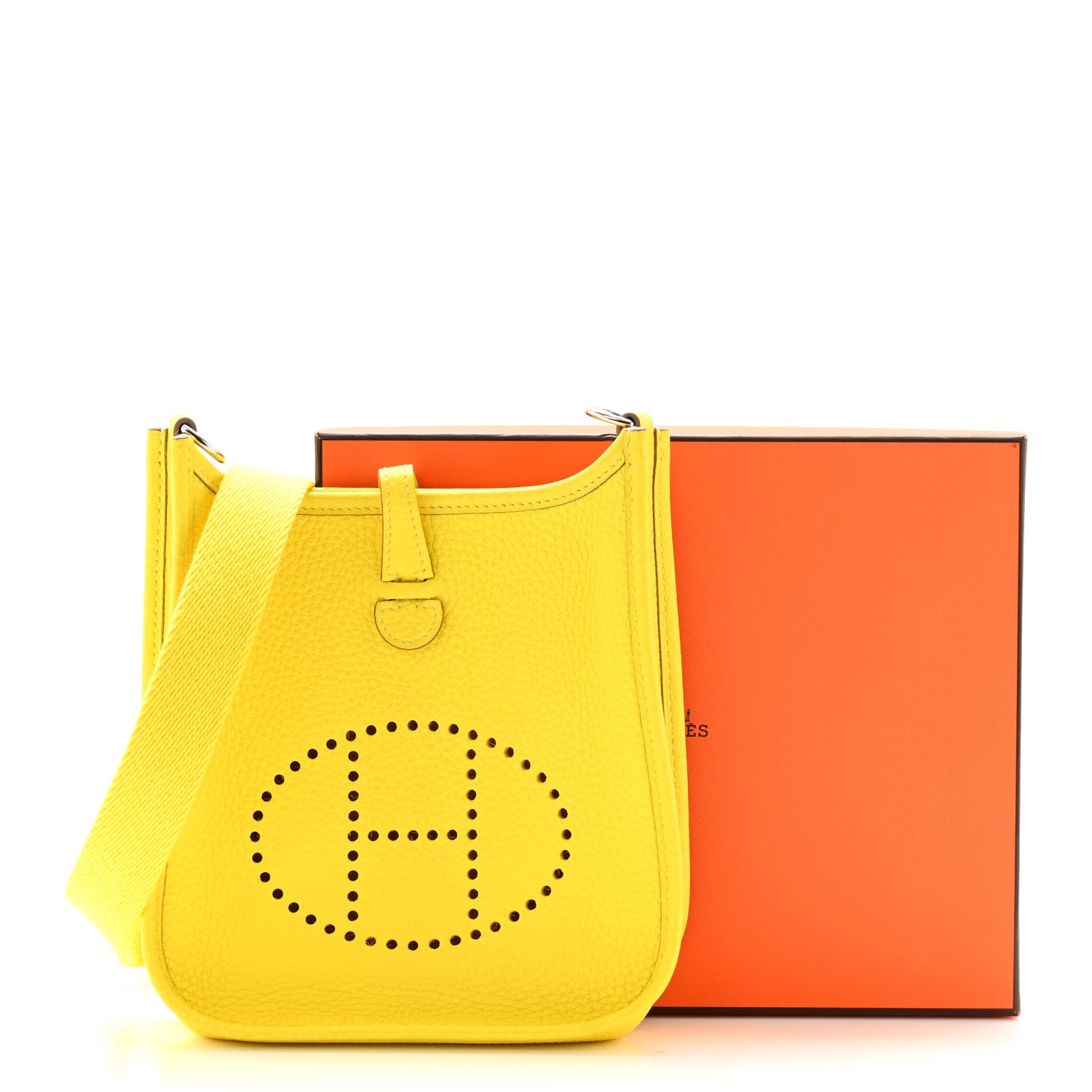 Hermes Taurillon Clemence Evelyne TPM Lime 11 of 11
