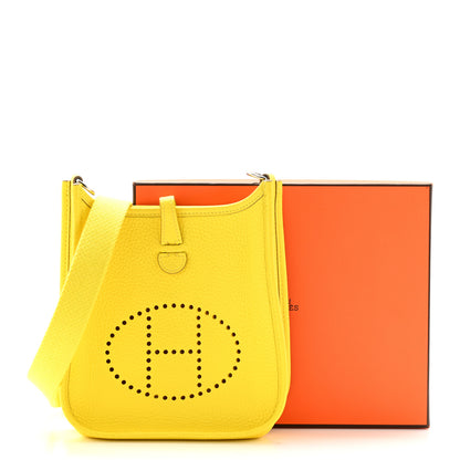 Hermes Taurillon Clemence Evelyne TPM Lime 11 of 11