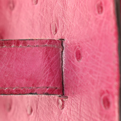 Hermes Ostrich Bearn Wallet Fuchsia 14 of 16