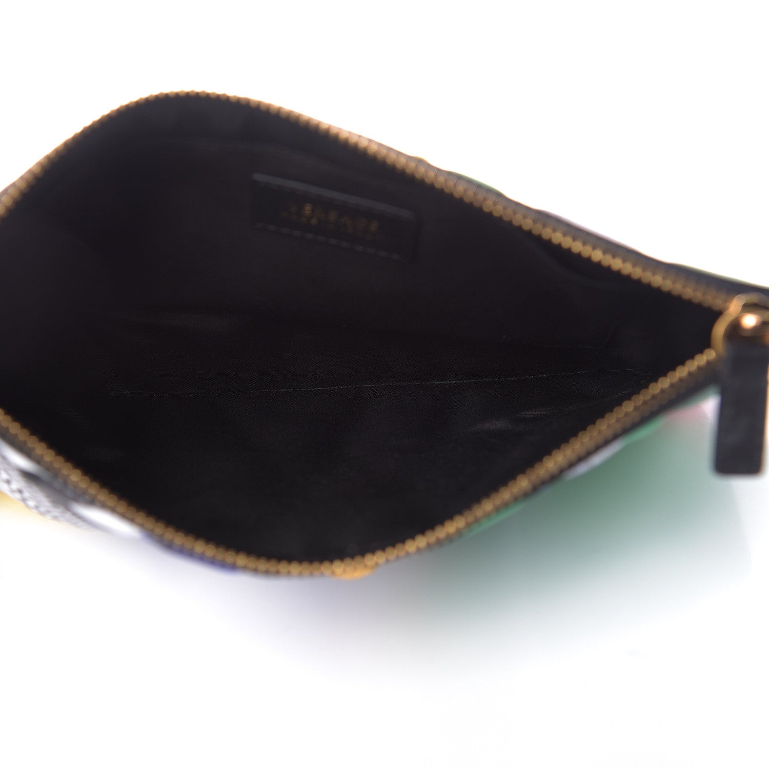 Versace Vitello Logo Print Pochette Black Multicolor 5 of 7