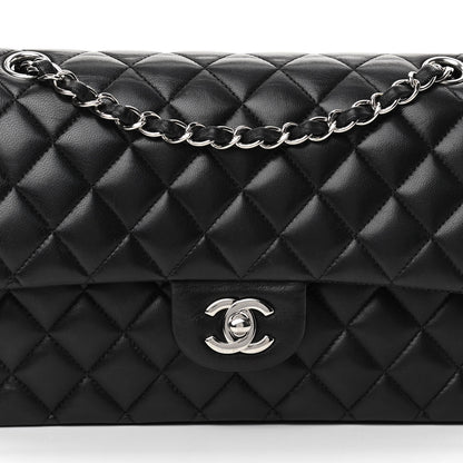 Chanel Lambskin Quilted Medium Double Flap Black 13 of 32