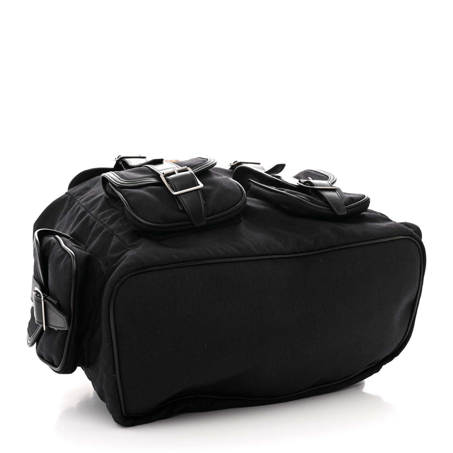 Saint Laurent Canvas Shearling Tiger Print Backpack Black 4 of 12