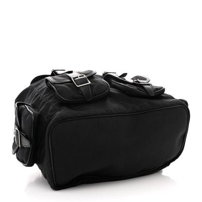 Saint Laurent Canvas Shearling Tiger Print Backpack Black 4 of 12