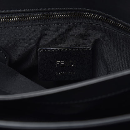 Fendi Vitello Century Grace FF Embossed Top Handle Clutch Black 6 of 9