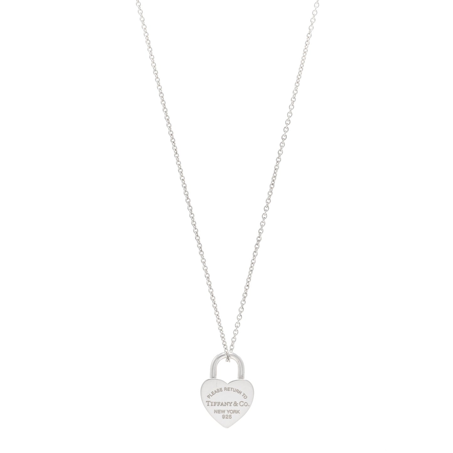 Sterling Silver Return to Tiffany Heart Lock Pendant Necklace