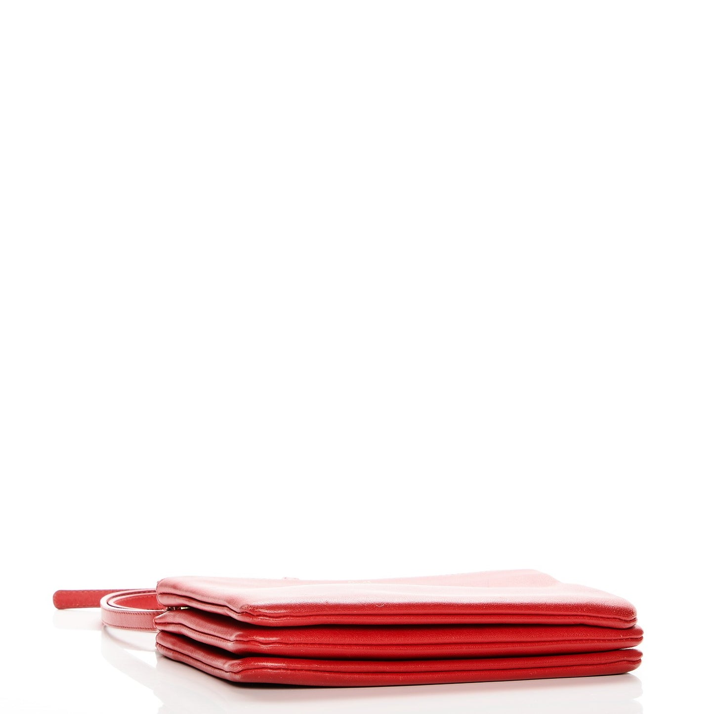 Lambskin Small Trio Crossbody Bag Red