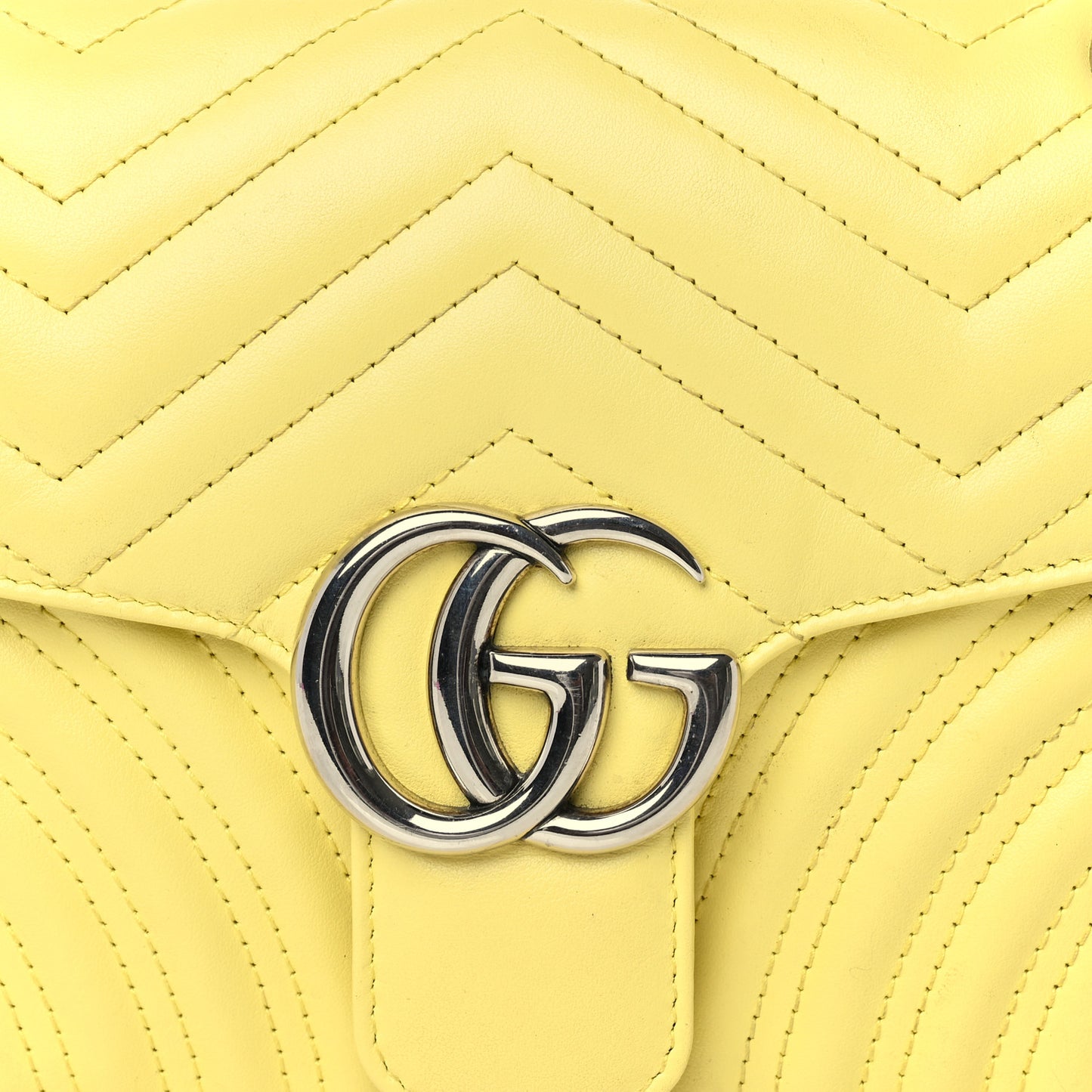 Calfskin Matelasse Small GG Marmont Shoulder Bag Banana