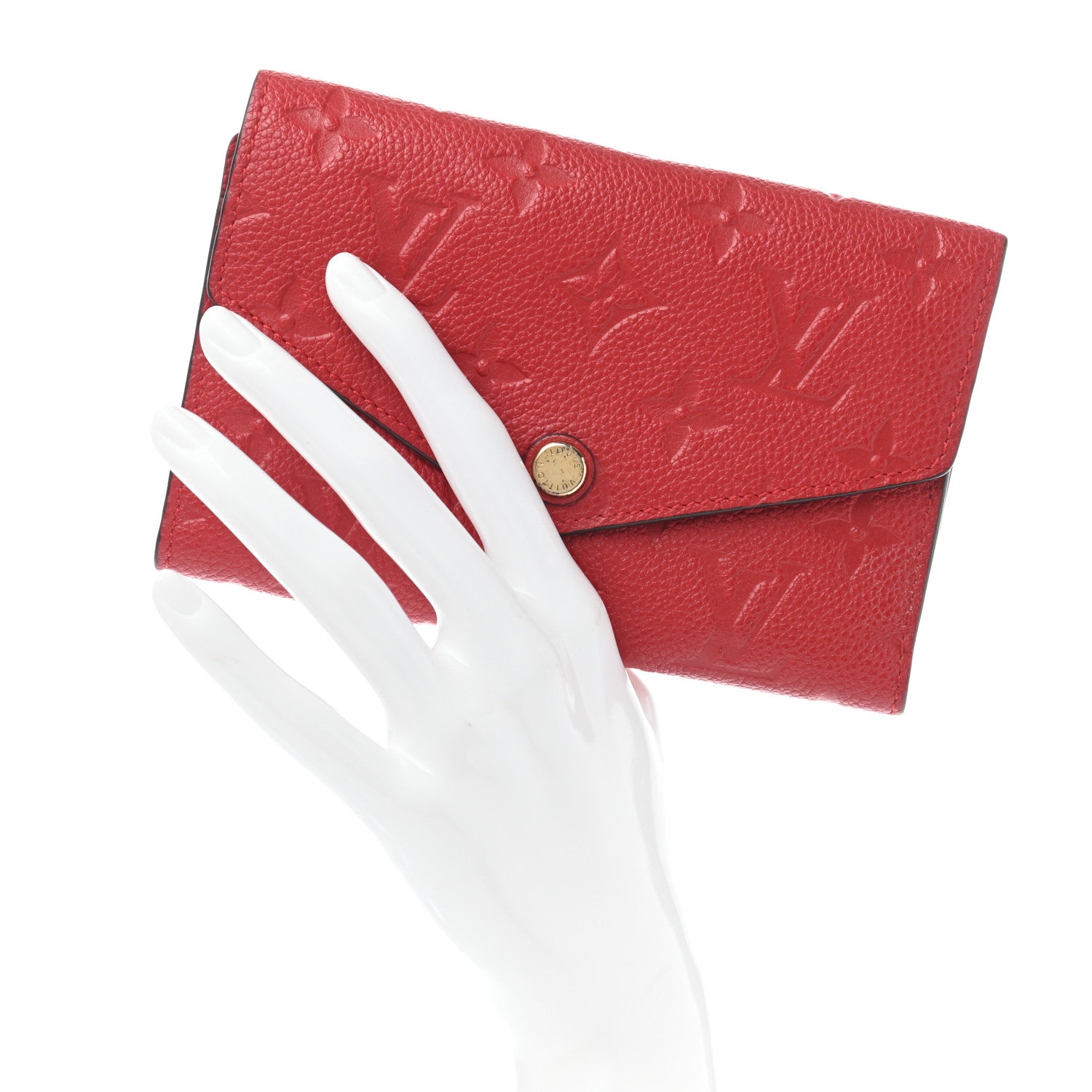 Louis Vuitton Empreinte Compact Curieuse Wallet Cherry 2 of 12