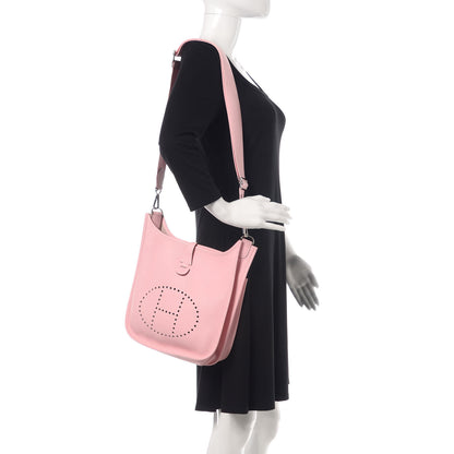 Hermes Taurillon Clemence Evelyne III PM Rose Sakura 2 of 13