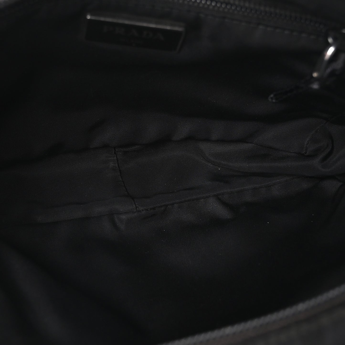 Tessuto Nylon Double Pocket Belt Bag Black