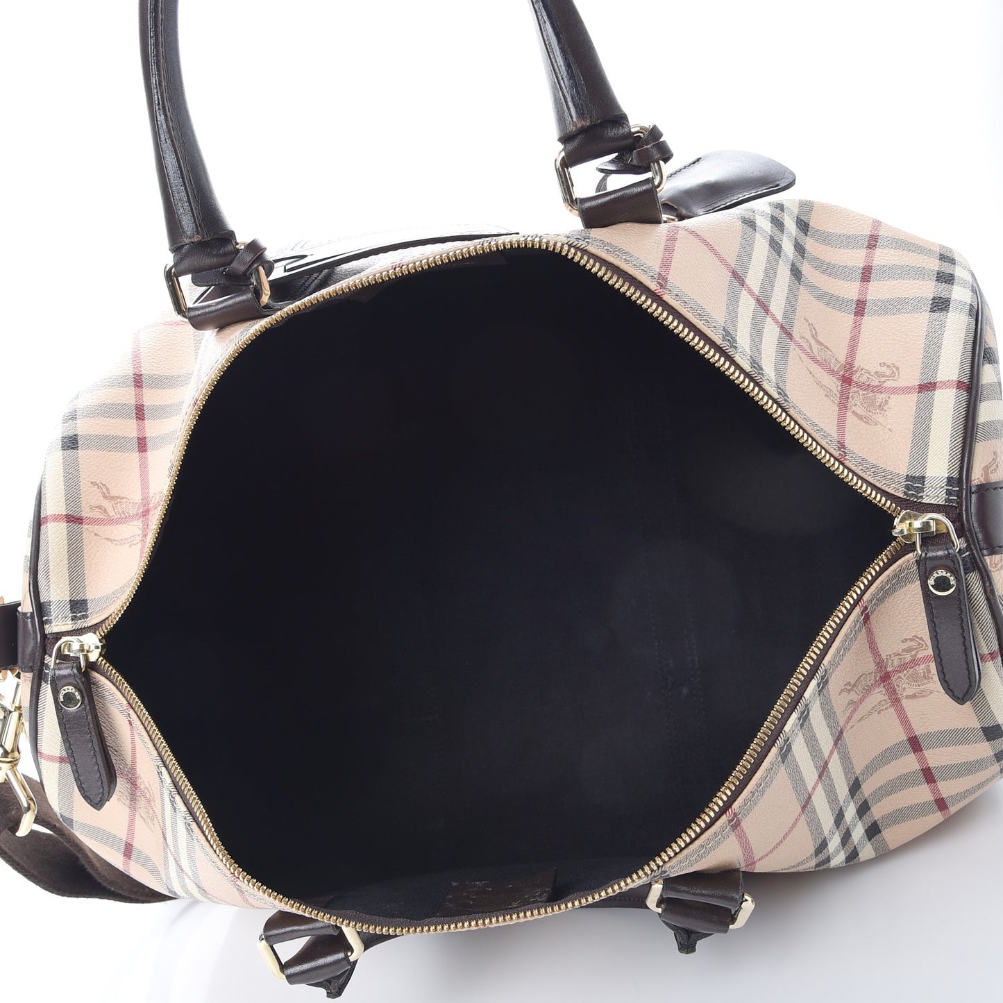 Haymarket Check Duffle Bag Dark Brown