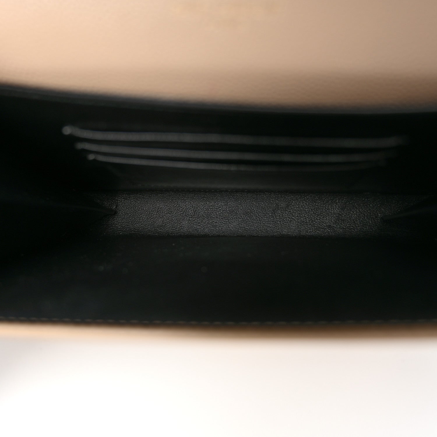 Saint Laurent Grain De Poudre Monogram Cassandra Chain Wallet Dark Beige 5 of 12