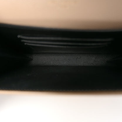 Saint Laurent Grain De Poudre Monogram Cassandra Chain Wallet Dark Beige 5 of 12