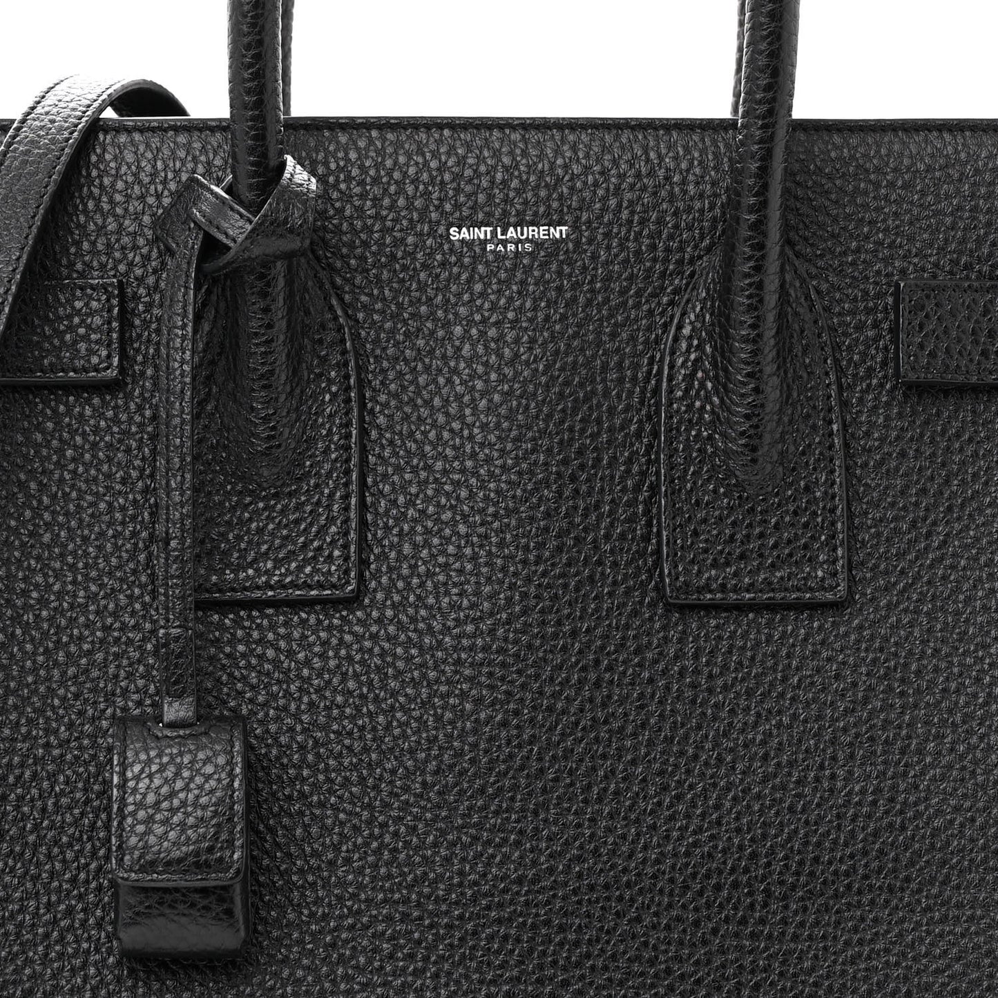 Grained Calfskin Small Sac De Jour Black