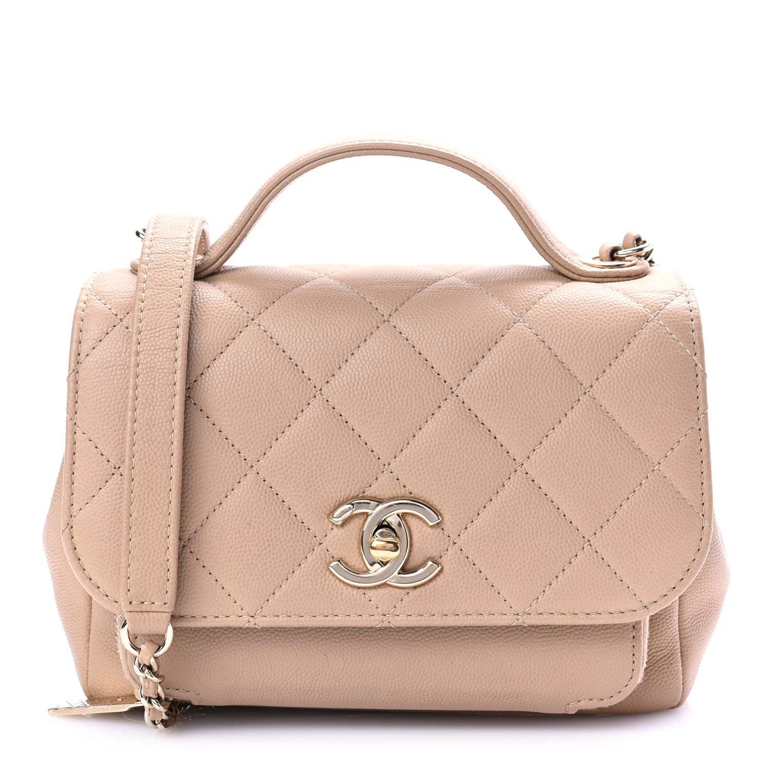 Chanel Caviar Quilted Small Business Affinity Flap Beige 1 of 11
