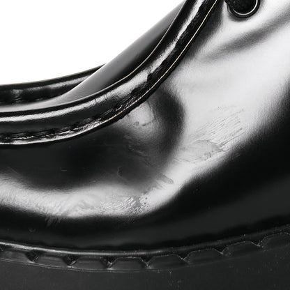 Prada Spazzolato Chocolate Lace Up Loafers 37 Black 11 of 11