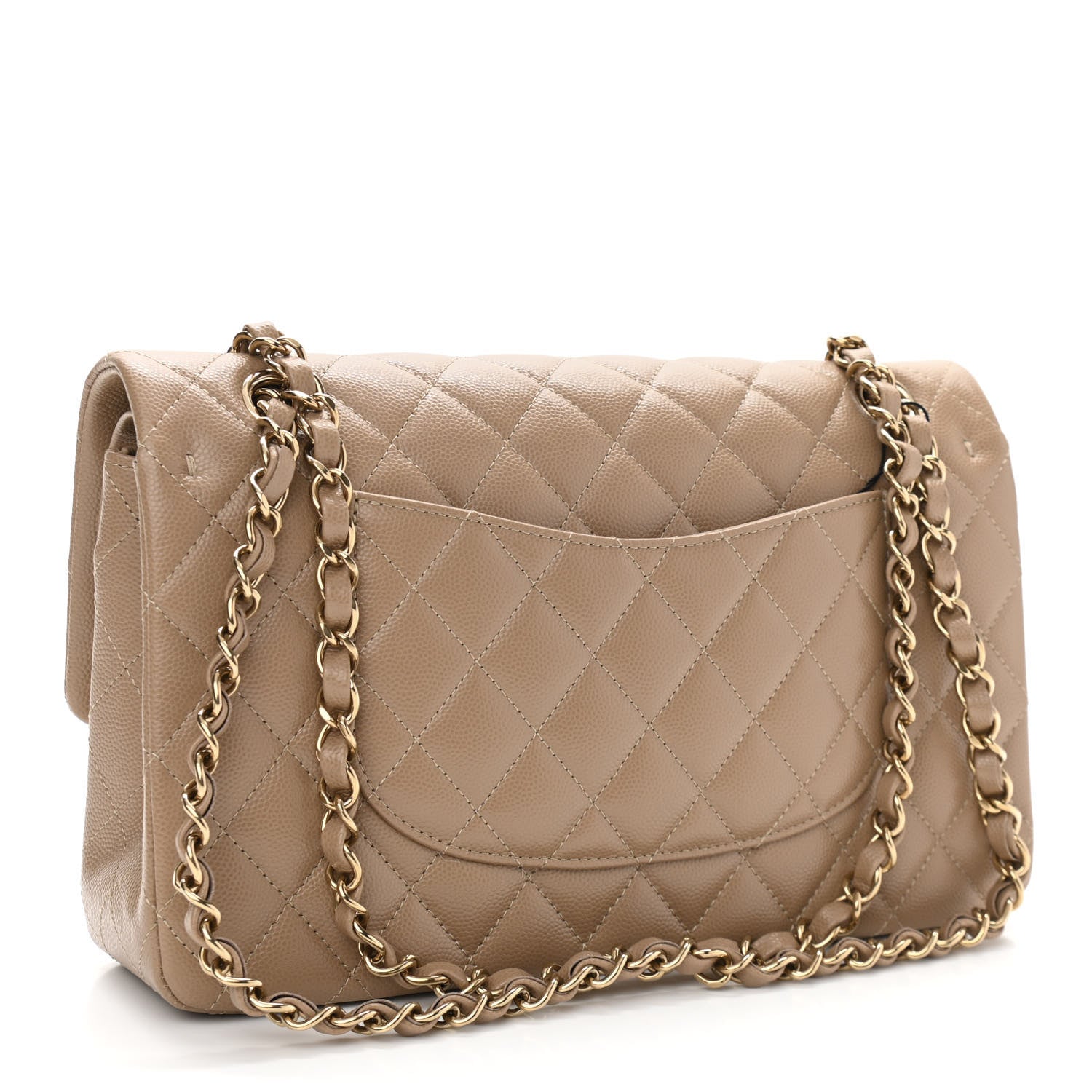Chanel Caviar Quilted Medium Double Flap Beige 3 of 11