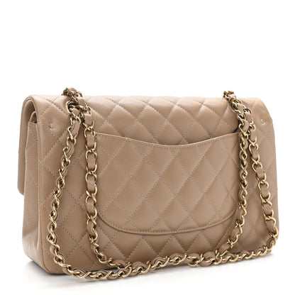 Chanel Caviar Quilted Medium Double Flap Beige 3 of 11