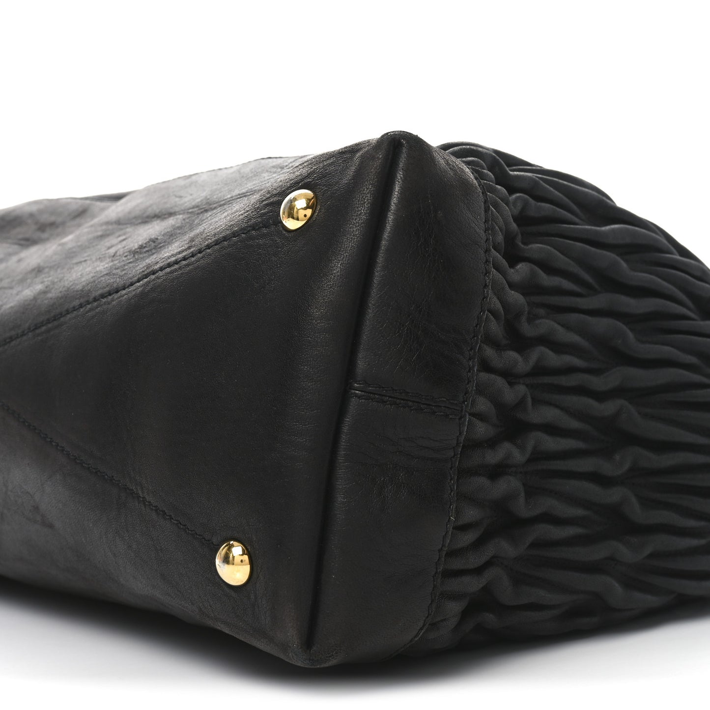 Nappa Matelasse Top Handle Black