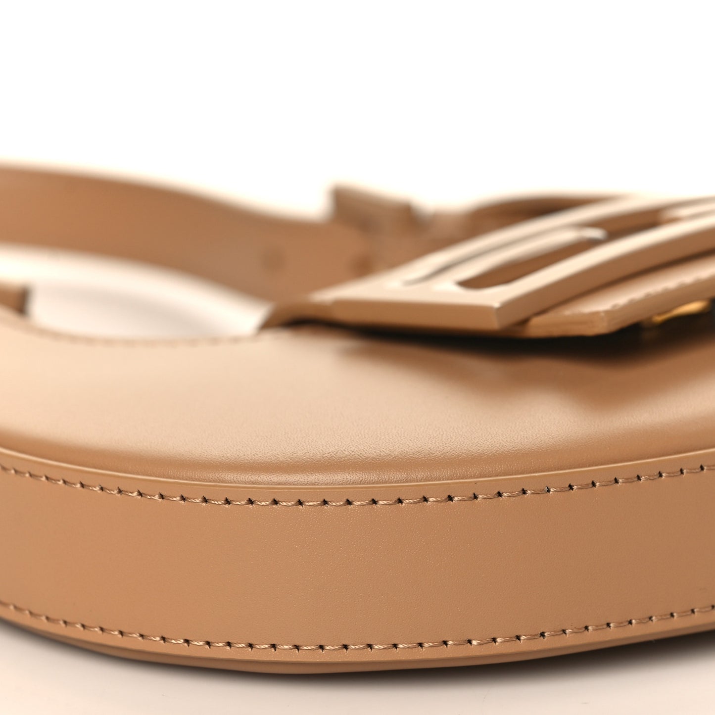 Vitello King Mini Cookie Hobo Bag Miele Scuro