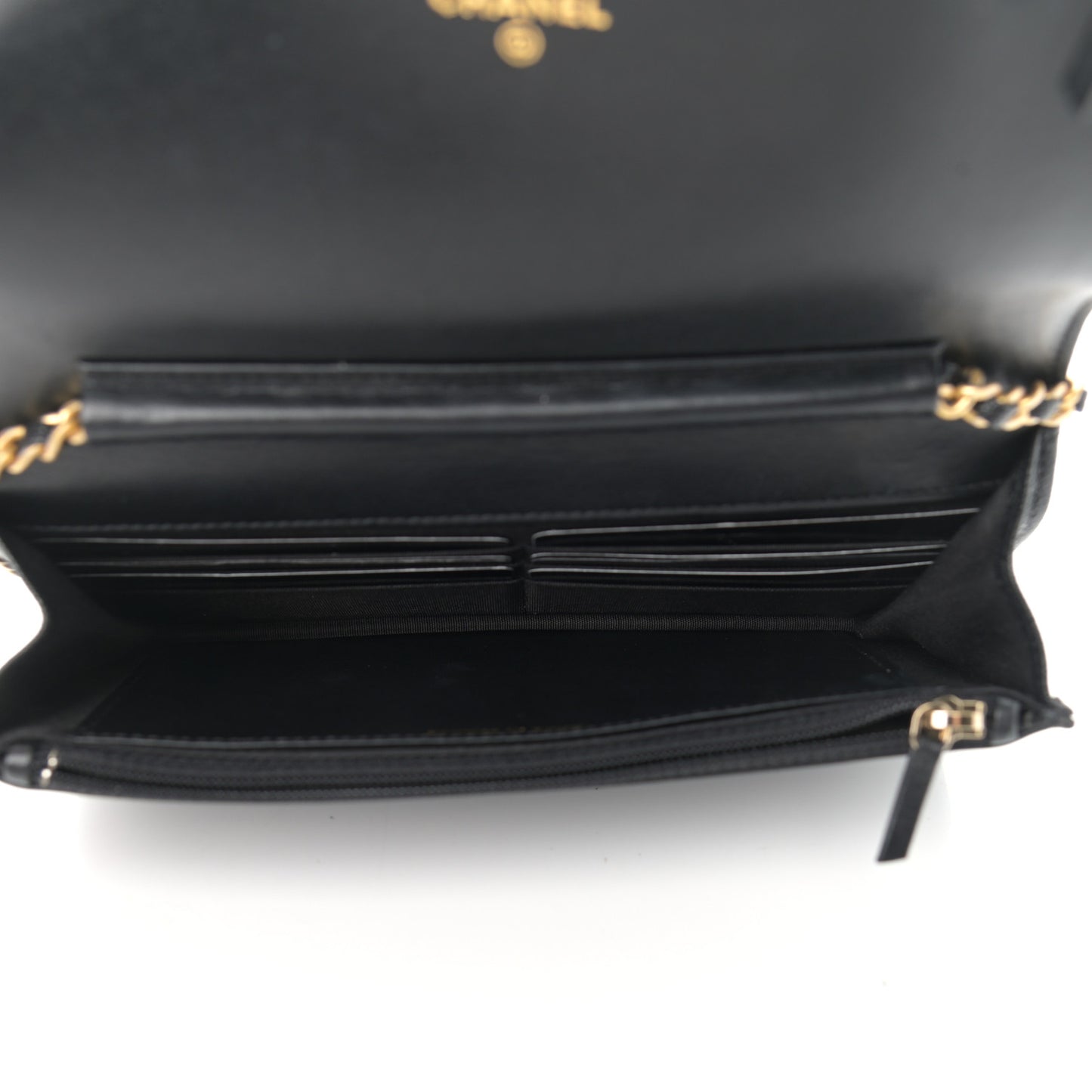 Caviar Quilted Boy Wallet On Chain WOC Black