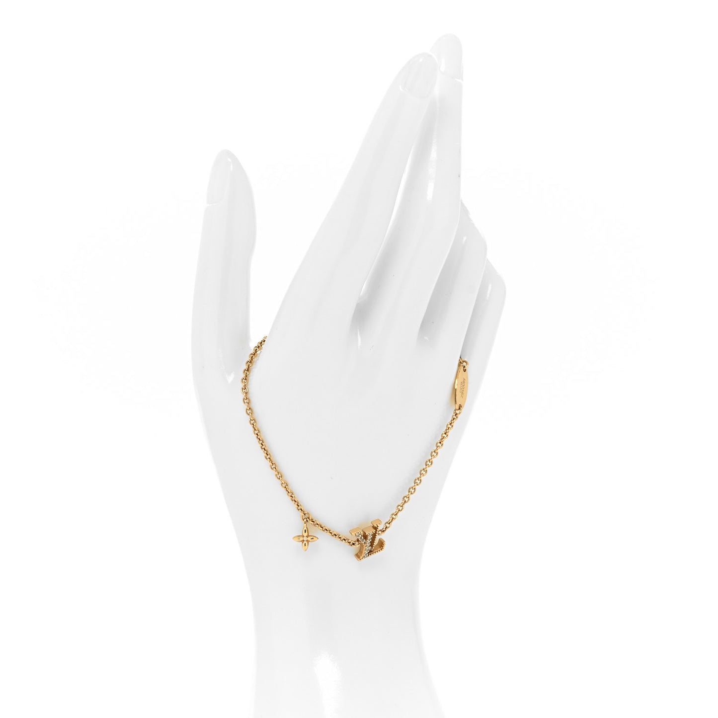 Metal Crystal LV Iconic Bracelet Gold